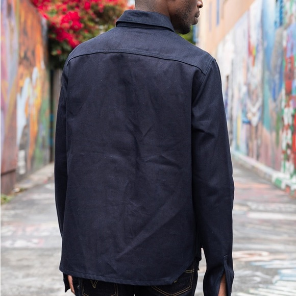 🔥 Rick Owens DRKSHDW Shirt Jacket Black Denim Medium - Picture 2 of 8